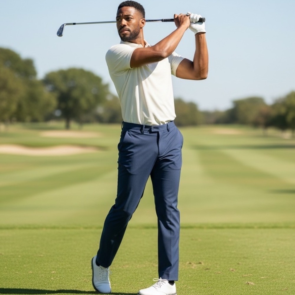 Pro Tour Mens Golf Performance Pants‎ Navy Blue Stretch 38x30 BK3071